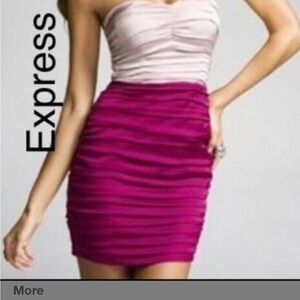 Express Satin Ruched Strapless Mini Dress New Sz 12